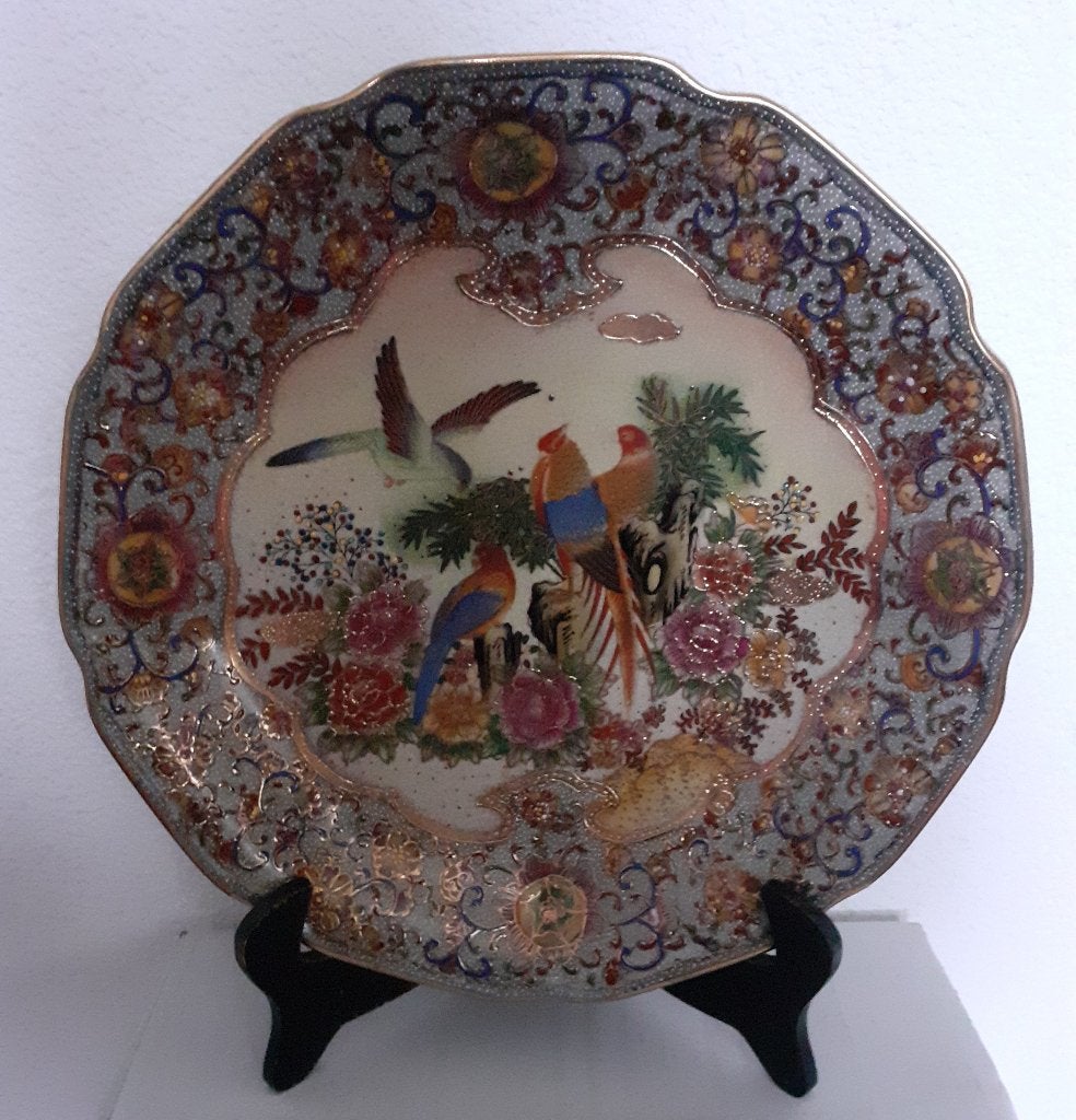 sierbord papegaaien handpainted PG vogels, Ophalen of Verzenden