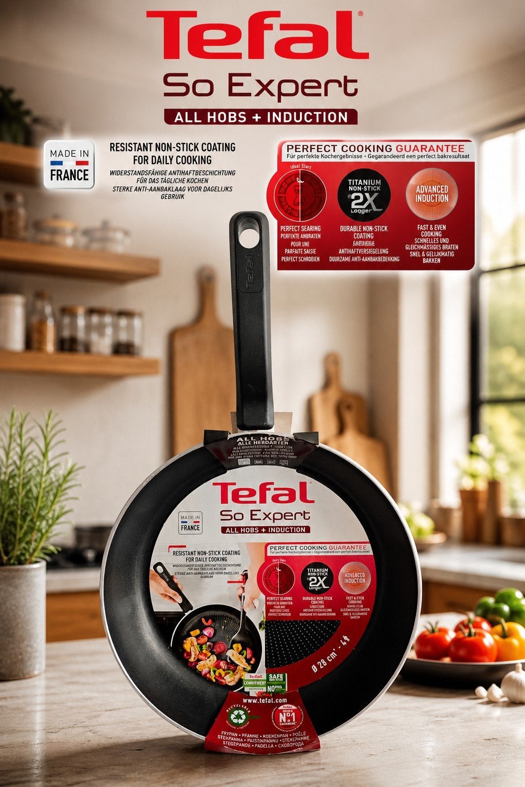 Tefal So Expert Koekenpan - 28 cm - Inductie, Ophalen, Koekenpan, Tefal, Nieuw