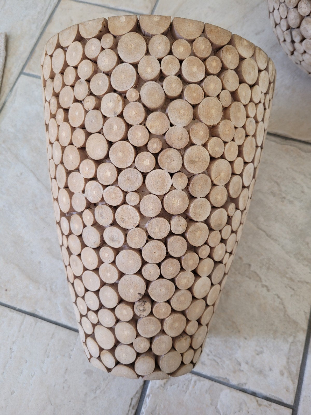 Set van 3 lichtgewicht vazen van kurk of hout, Ophalen, Gebruikt, Bruin, Geschikt voor droogbloemen