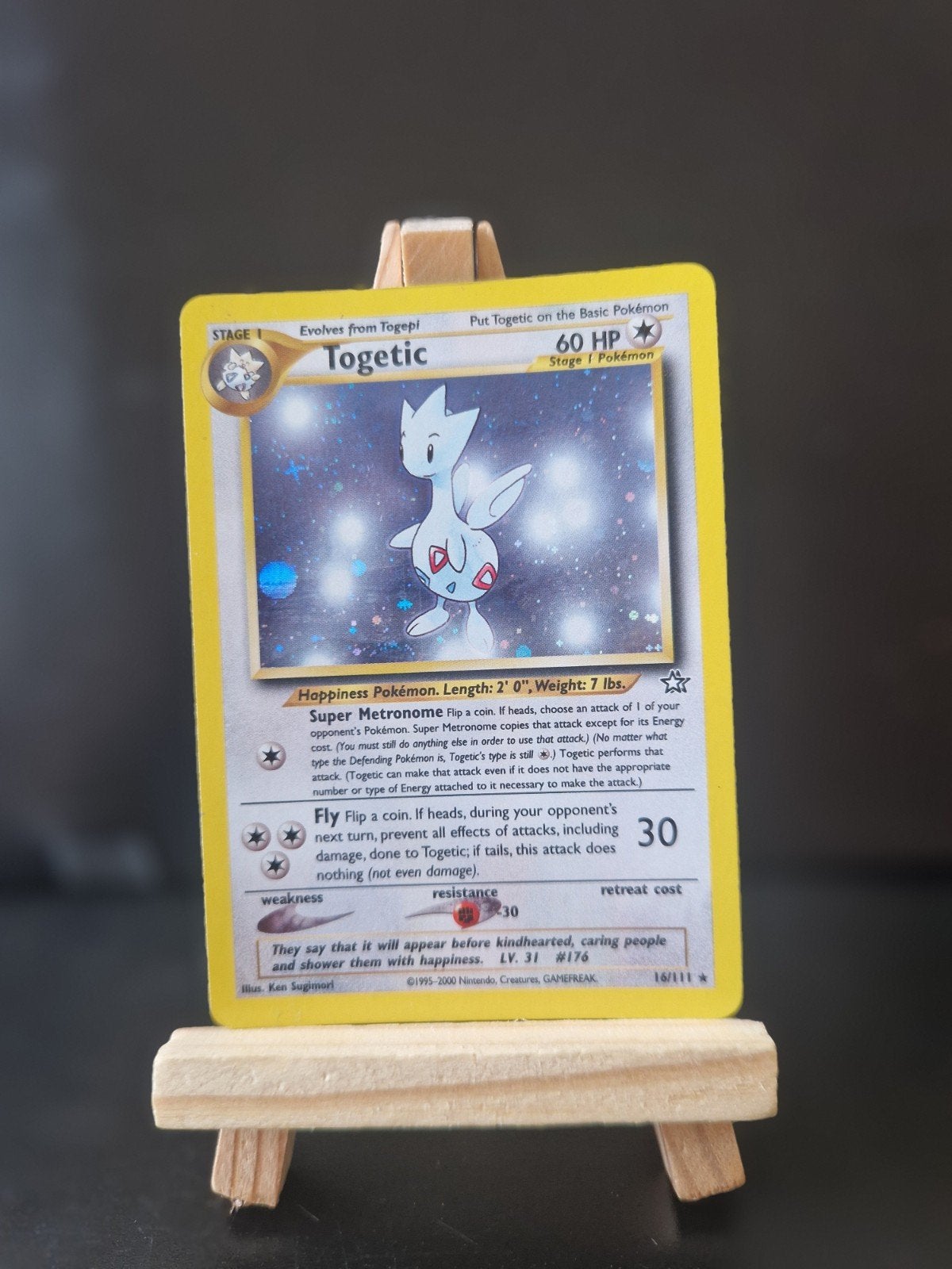 Togetic Pokémon kaart (16/111) Neo Genesis, Ophalen of Verzenden, Gebruikt, Losse kaart