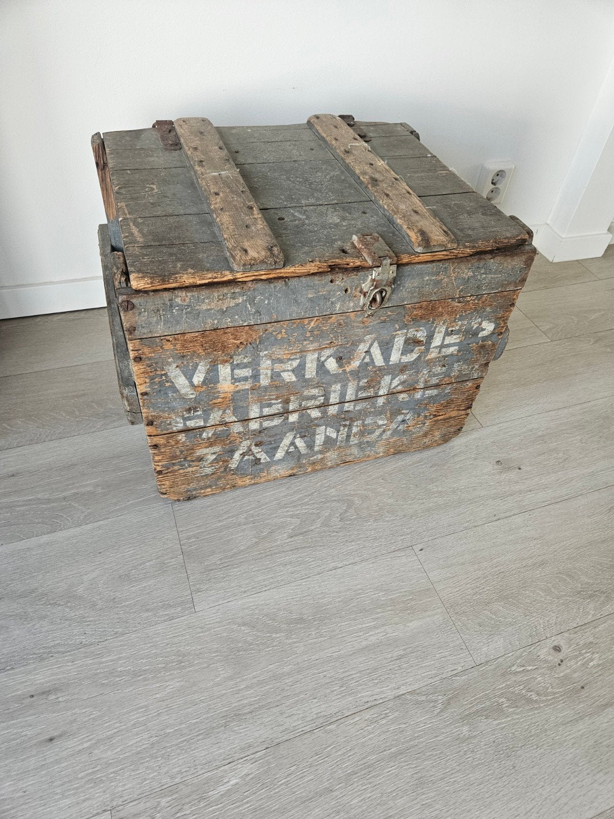 Antieke Verkade houten kist, Ophalen of Verzenden