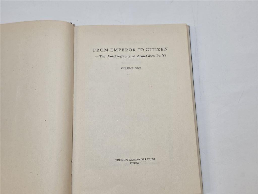 From Emperor to Citizen — Laatste Keizer van China Pu Yi, Ophalen of Verzenden, Gelezen, Azië