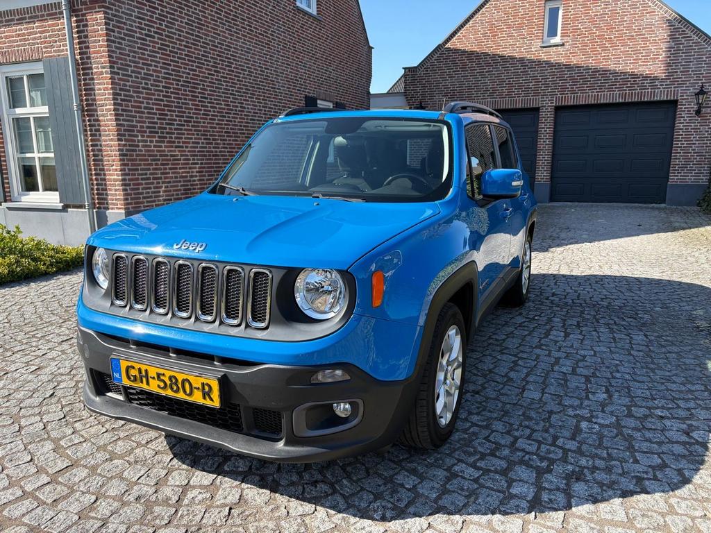 Jeep Renegade 1.4 Multiair 2015 Blauw Panoramadak, Voorwielaandrijving, 1295 kg, 4 cilinders, Origineel Nederlands