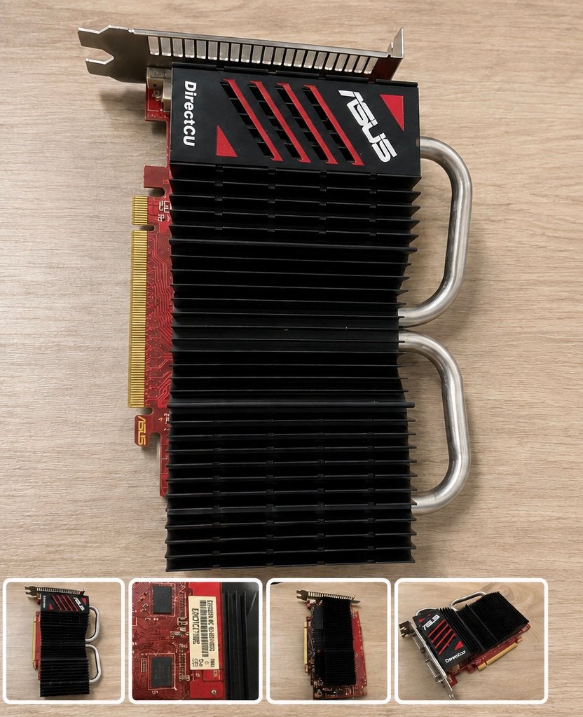 ASUS EAH6670 DirectCU 1GB GDDR3 – Passief gekoeld / stil, Ophalen of Verzenden, Zo goed als nieuw, GDDR3