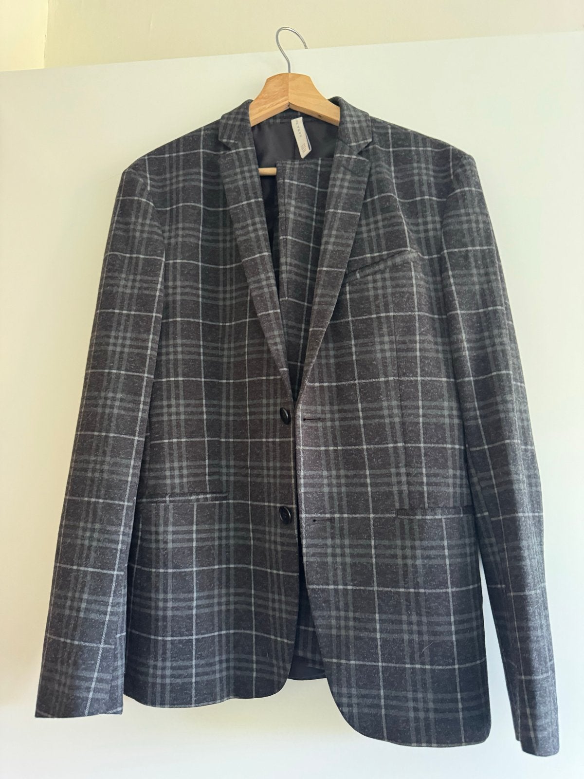 Zara Man geruit pak met bijpassende broek, Ophalen of Verzenden, Zo goed als nieuw, Maat 48/50 (M), Grijs