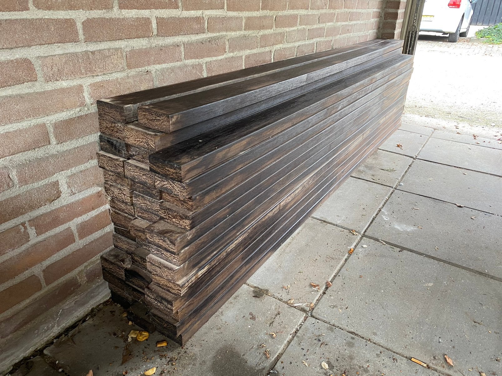 40x balk Moso Bamboo X-treme 40x90x240 hardhout alternatief, Tuin en Terras, Ophalen, Nieuw, Hardhout, 180 tot 250 cm