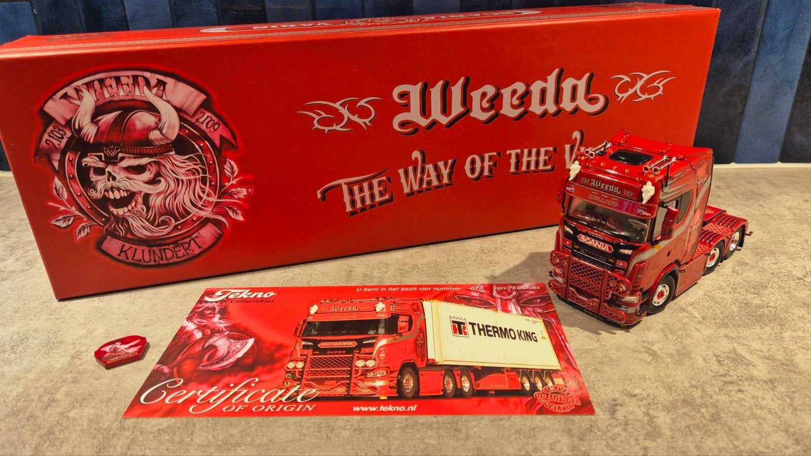 Tekno Weeda Scania "Ways of the Vikings", Ophalen of Verzenden, Zo goed als nieuw, Bus of Vrachtwagen, Tekno