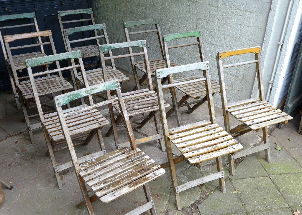 Prachtige  landelijke inklapbare bistro terras stoeltjes, Tuin en Terras, Ophalen, Gebruikt, Onbekend, Onbekend