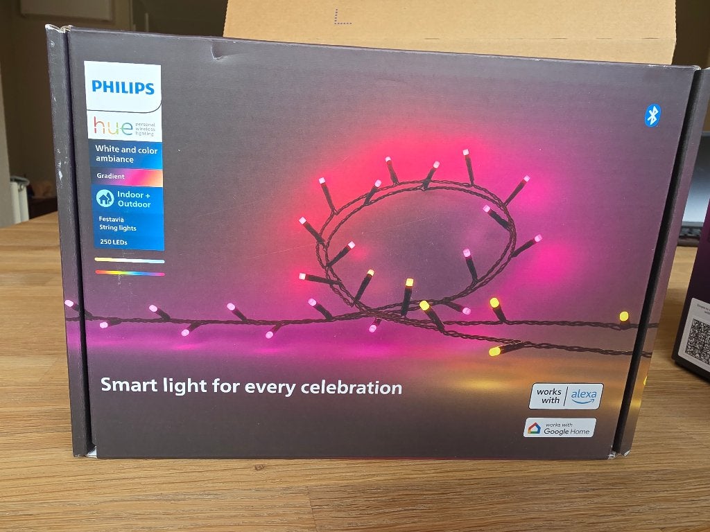 Philips Hue Festavia Lichtslinger - 250 LED's - Nieuw, Tuin en Terras, Buitenverlichting, Overige materialen, Minder dan 50 watt