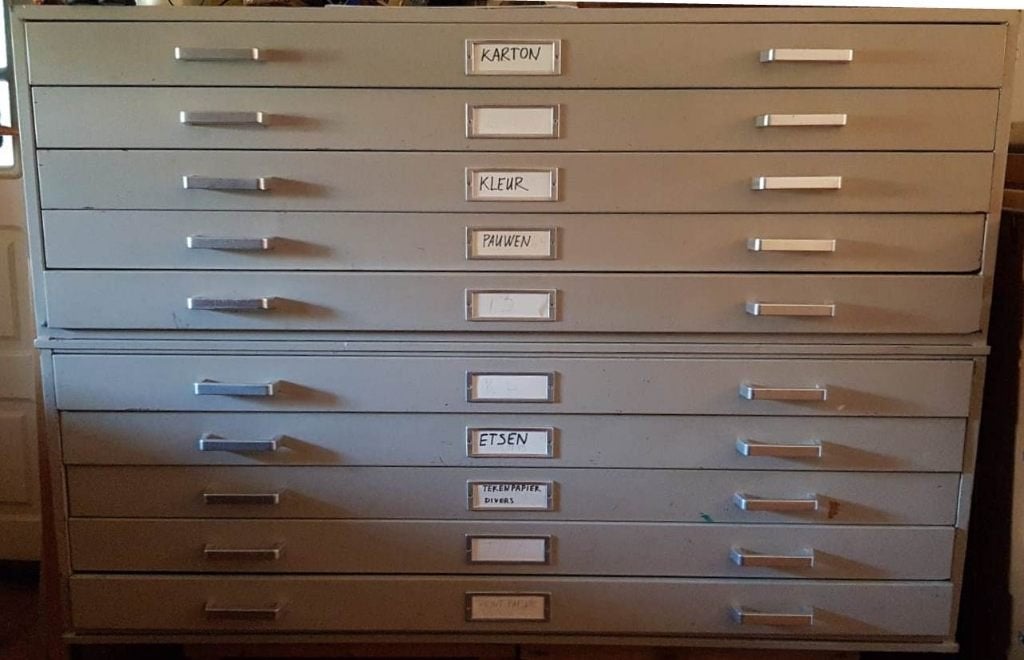 Archiefkast met 10 laden - Tekeningenkast 2x 5 Kunst Super !, Ophalen, Gebruikt
