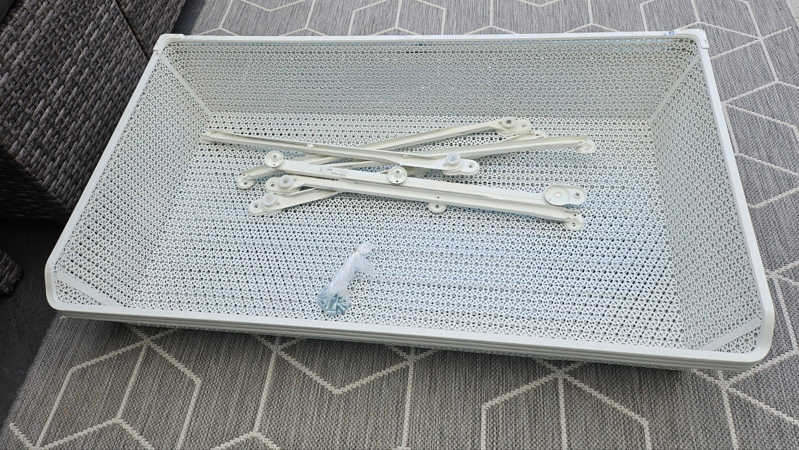 IKEA KOMPLEMENT Fijndraadmand Wit 93,5x53,5x13cm (3 stuks), Ophalen, Gebruikt