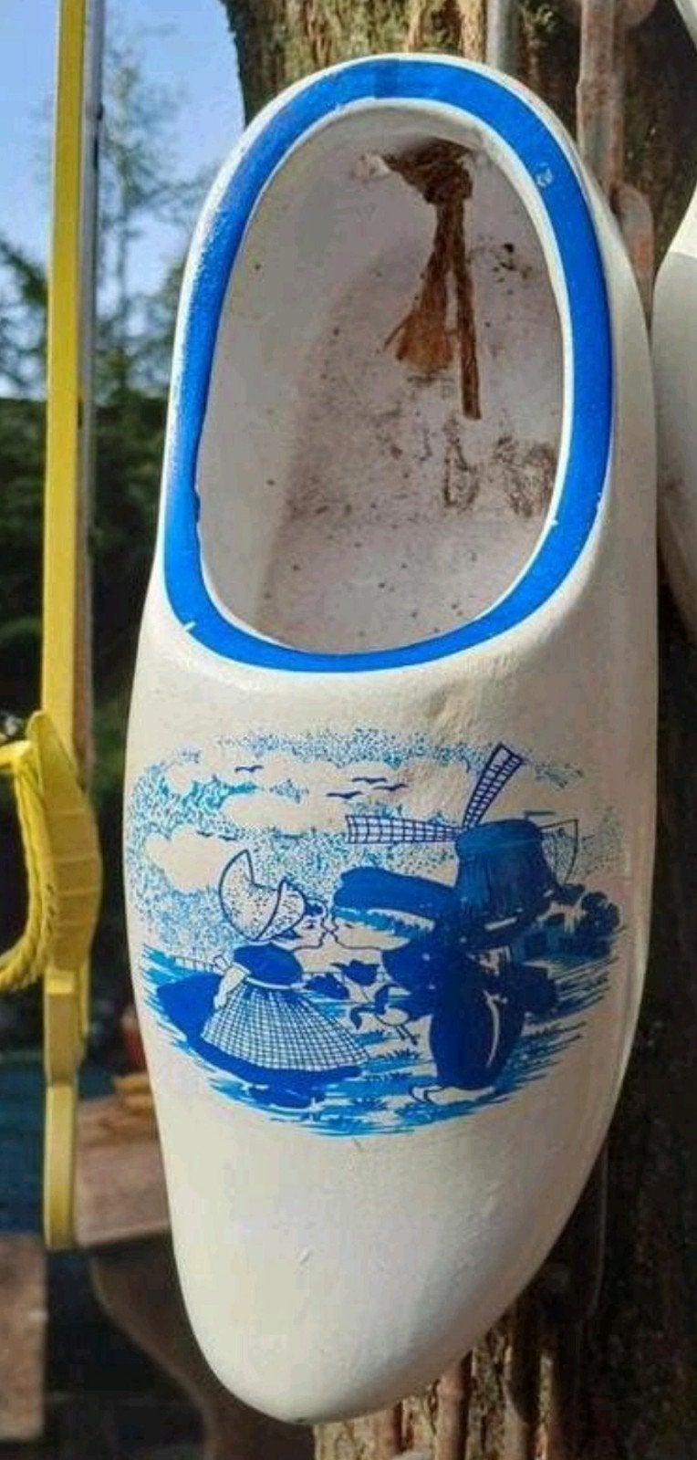 Decoratieve klomp met Delfts Blauw motief, Antiek en Kunst, Ophalen of Verzenden