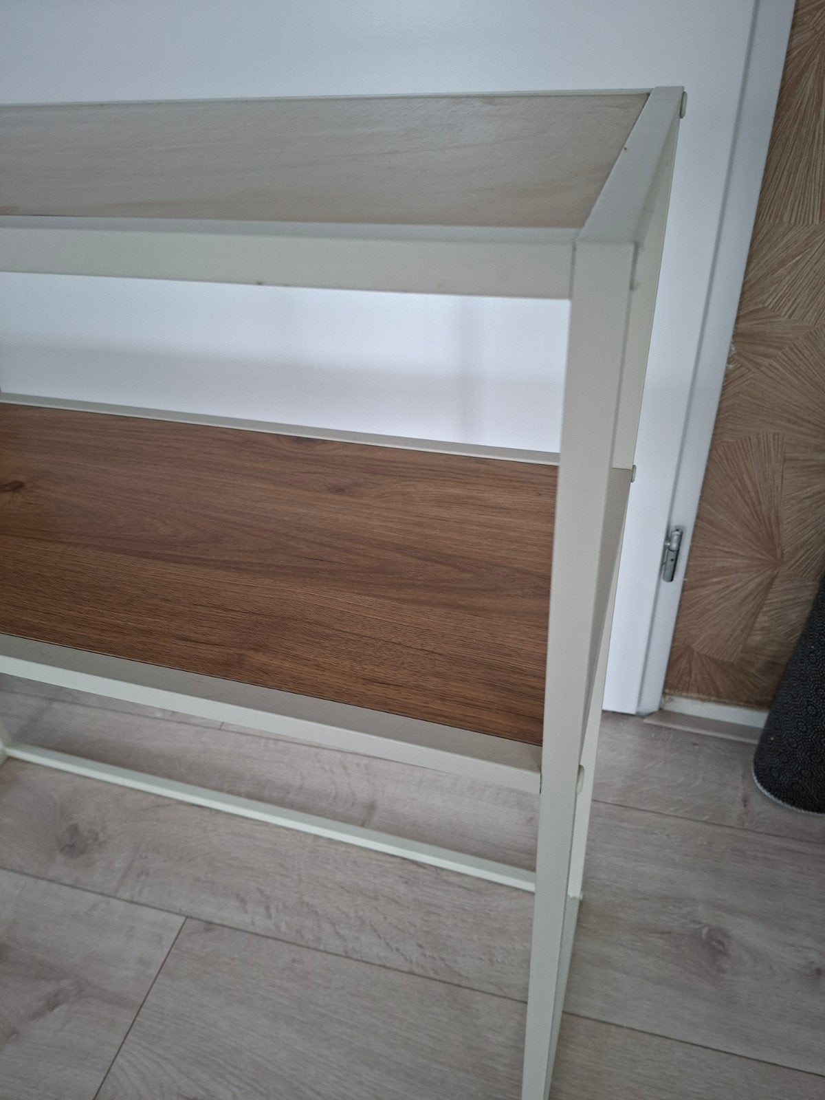 Set van 3 wandtafels - Beige met houtdecor, Overige houtsoorten, Gebruikt, 50 tot 100 cm, Ophalen of Verzenden