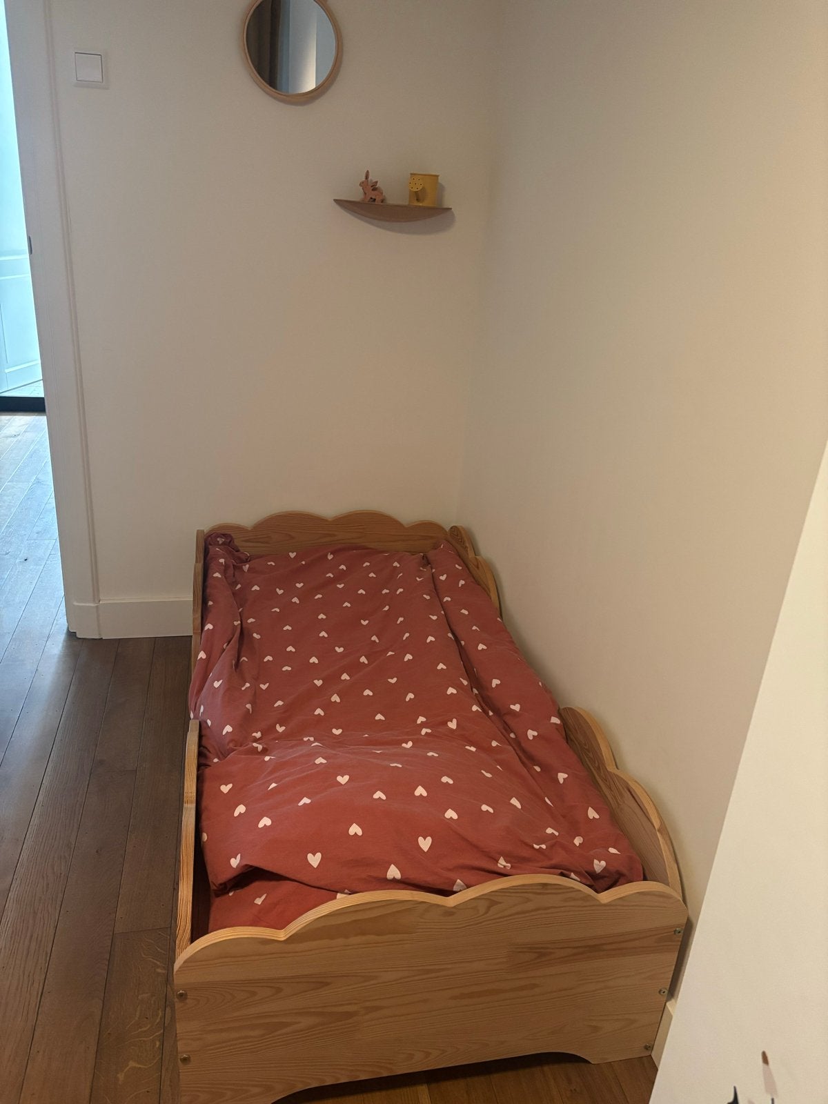 Peuterbed Cloud 70x140 (incl. matras, dekbed, kussen), Ophalen, 70 tot 85 cm, 140 tot 160 cm, Zo goed als nieuw