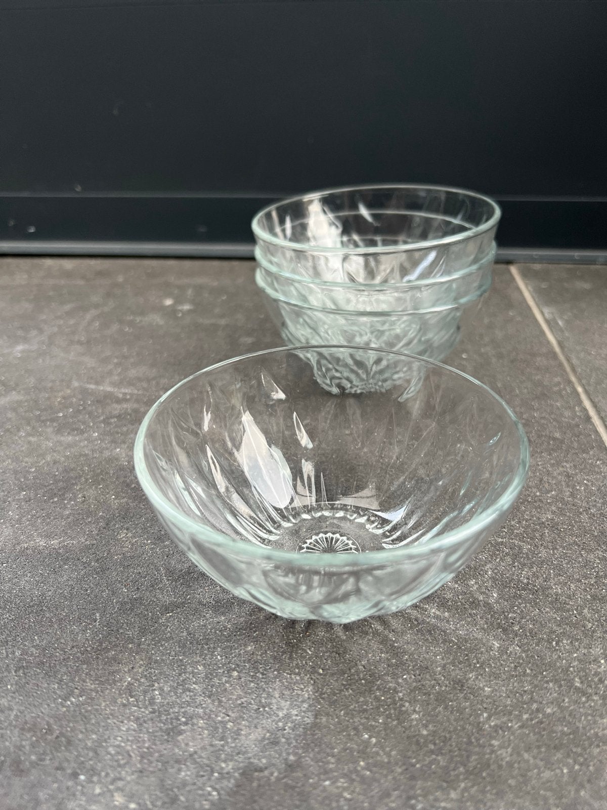 Set van 4 glazen schaaltjes - Nieuw, Ophalen, Schaal, Rond, Nieuw