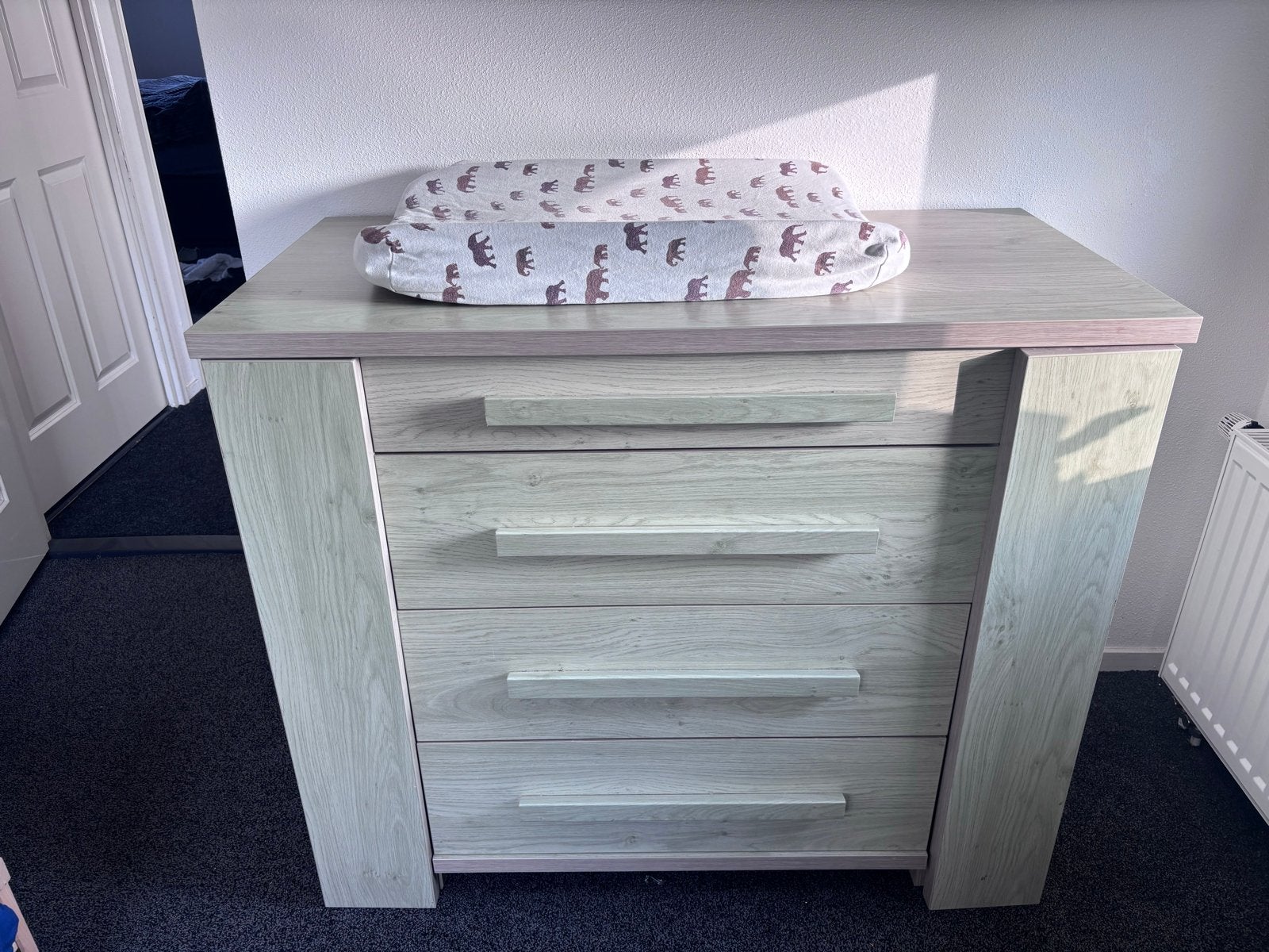 Babykamer set: Commode en Ledikant - Gebruikt, Ophalen, Gebruikt, 50 tot 70 cm, 75 tot 100 cm