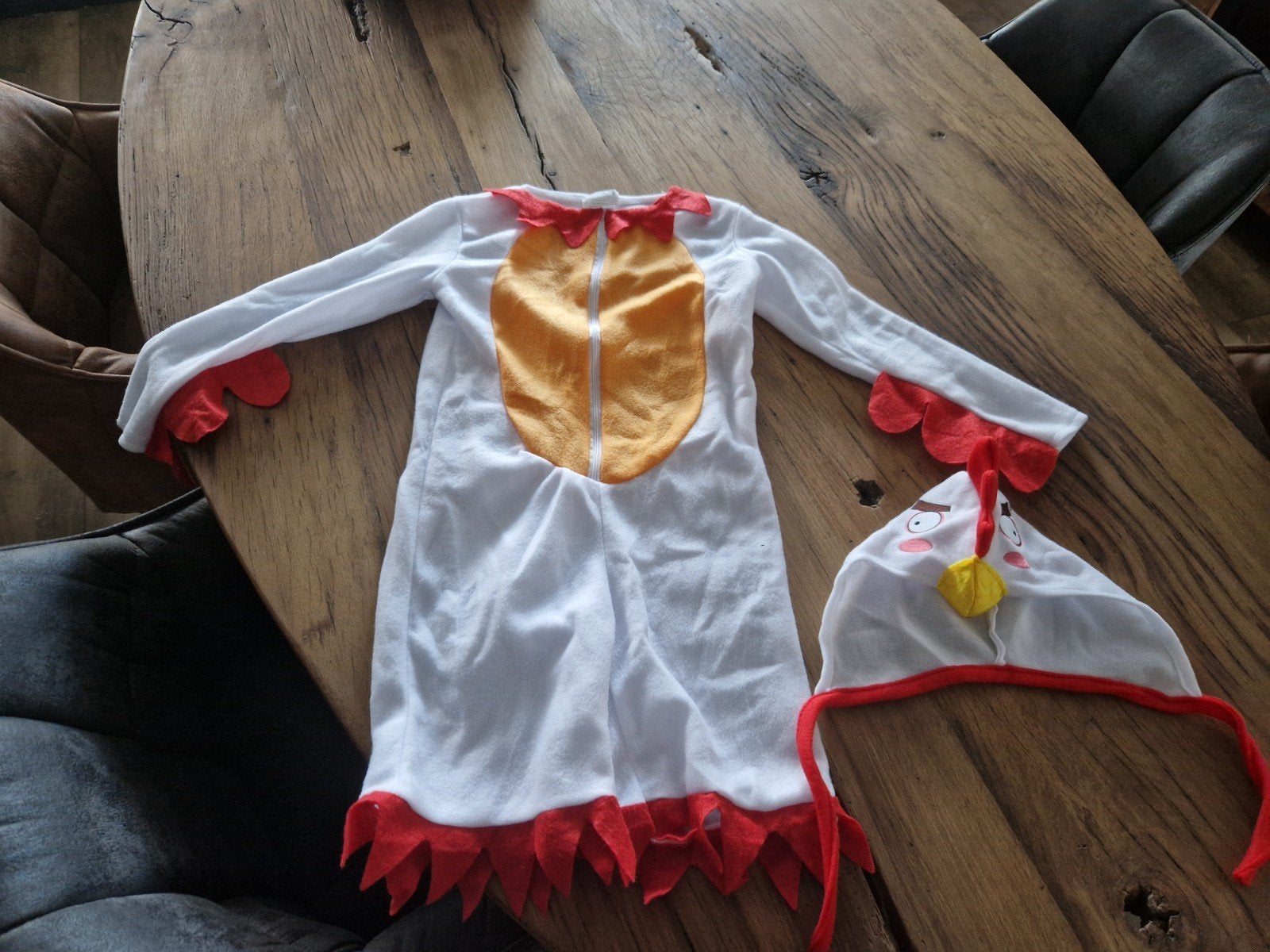 verkleedpak Kip, Kinderen en Baby's, Carnavalskleding en Verkleedspullen, Ophalen of Verzenden, Zo goed als nieuw, Jongen of Meisje