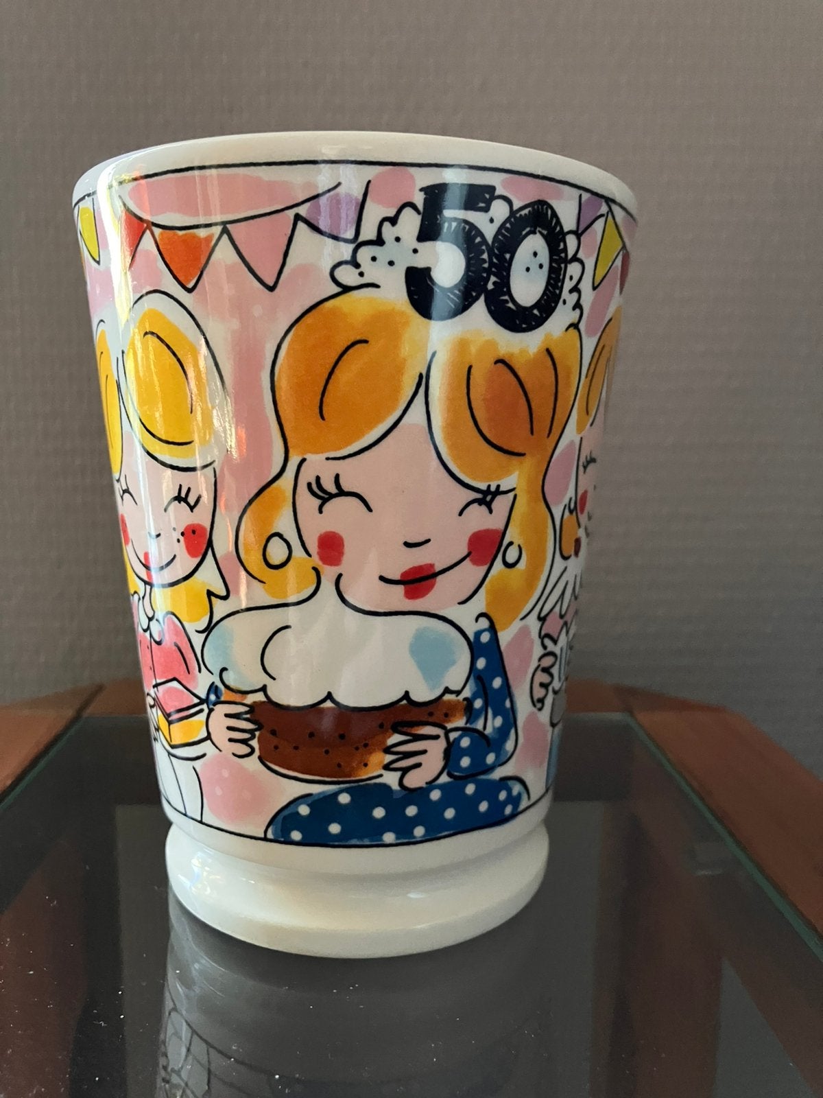 Blond Amsterdam XL-mok 50, Huis en Inrichting, Ophalen of Verzenden, Zo goed als nieuw, Aardewerk, Kop(pen) en/of Schotel(s)