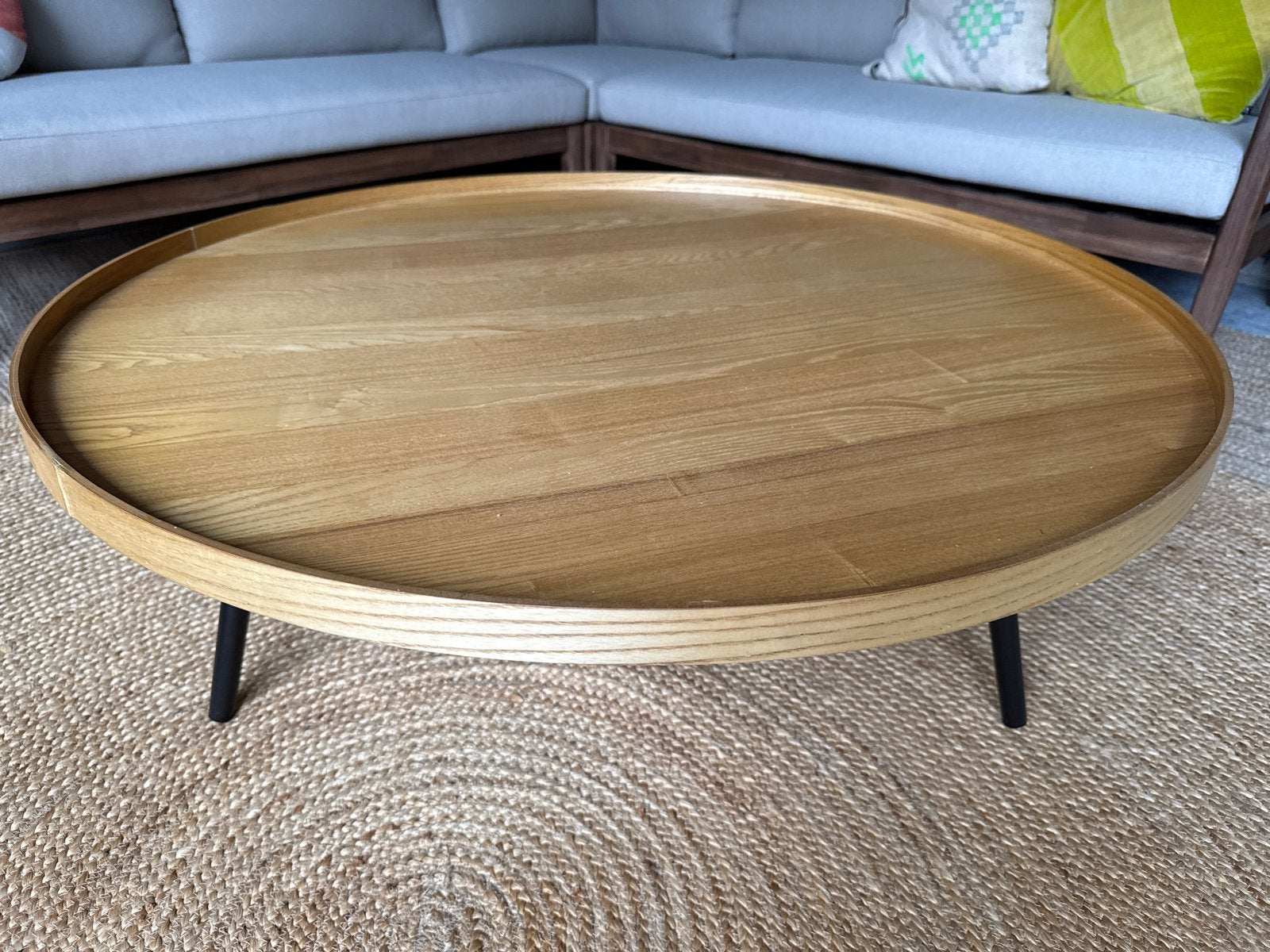 Salontafel Woood 100cm, Ophalen, Rond, 50 tot 100 cm, Zo goed als nieuw