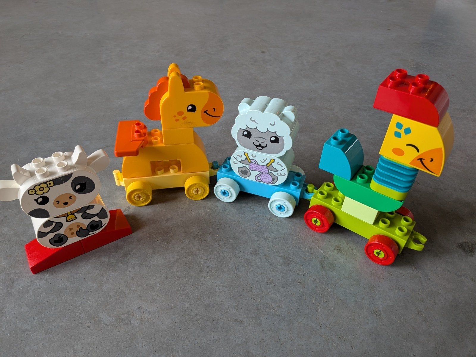 LEGO DUPLO Dieren Trein - Koe, Giraffe, Schaap, Vogel, Ophalen of Verzenden