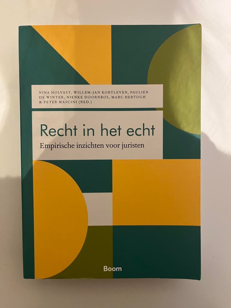 Recht in het echt, empirische inzichten voor juristen, Boeken, Ophalen of Verzenden, Beta, Zo goed als nieuw, HBO