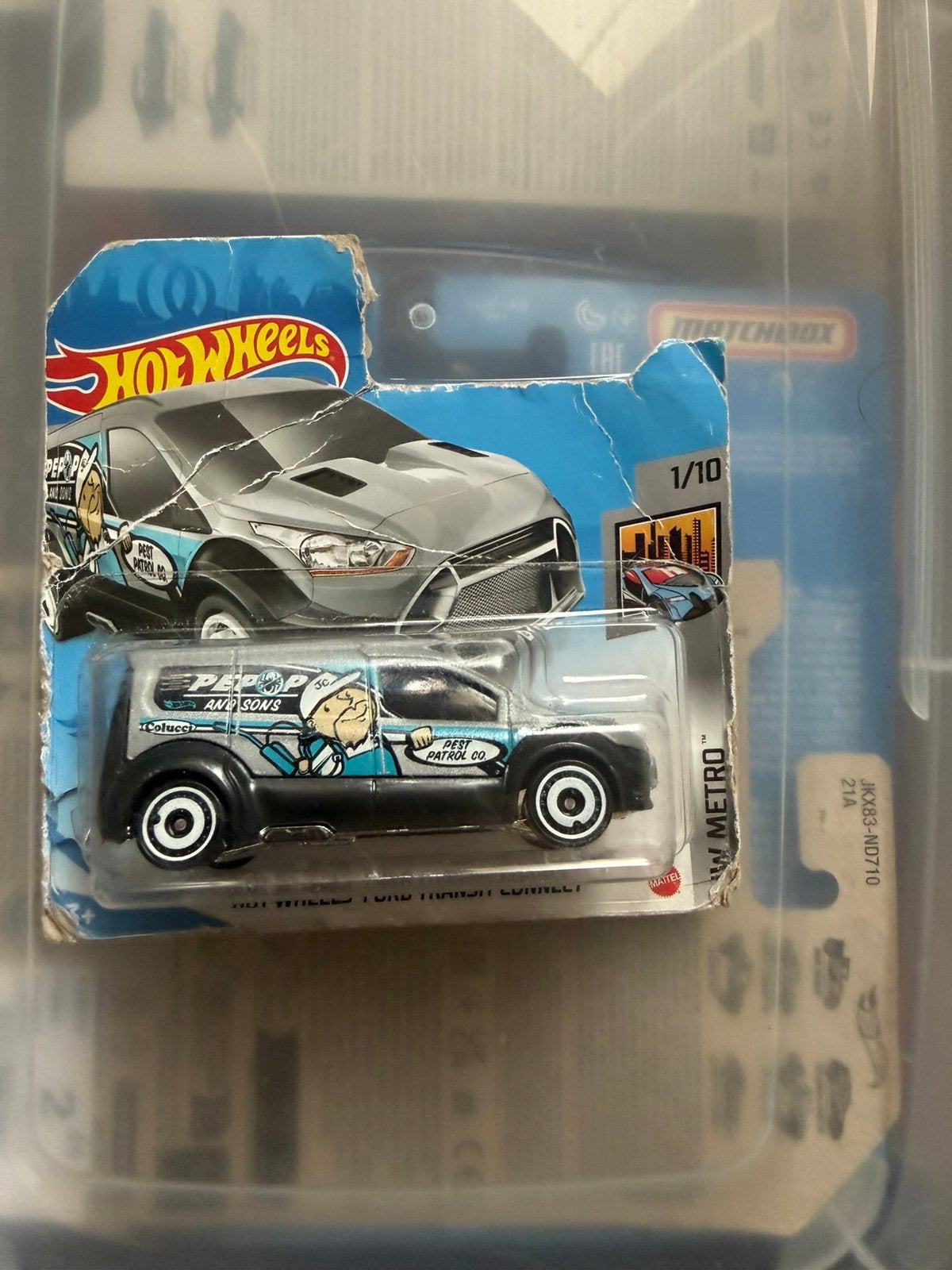 Hot wheels Ford transit (kaart beschadigd), Hobby en Vrije tijd, Ophalen of Verzenden, Zo goed als nieuw, Auto
