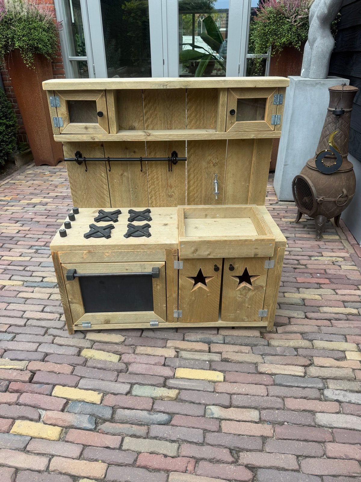 Houten buitenkeuken voor kinderen, Kinderen en Baby's, Ophalen of Verzenden, Gebruikt, Hout