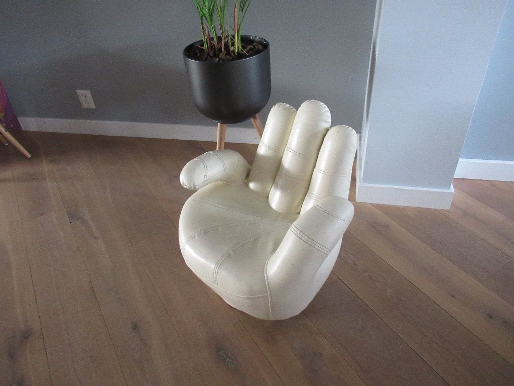 Vente unique Stoel Catchy Draaiende kinderfauteuil Popart, Wit, Leer, Ophalen of Verzenden, Zo goed als nieuw