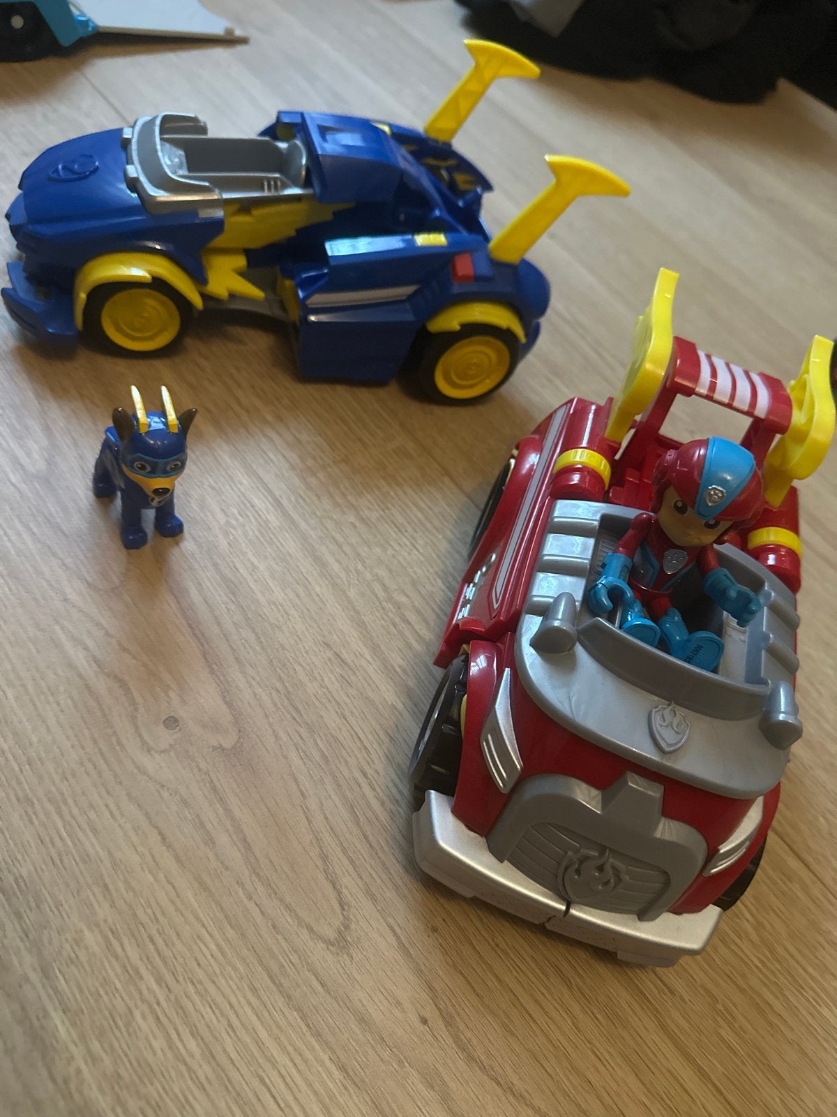 Paw Patrol Mighty Pups Super Paws Voertuigen Set, Ophalen, Zo goed als nieuw