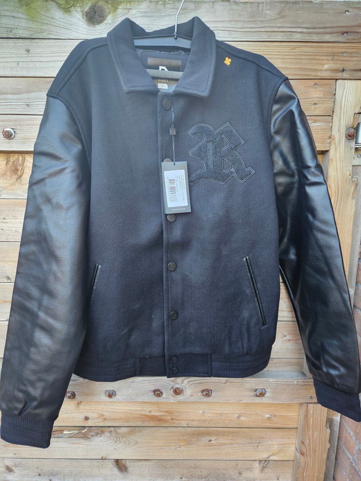 Robey Varsity Jacket Zwart Maat L, Maat 52/54 (L), Nieuw, Ophalen of Verzenden, Robey
