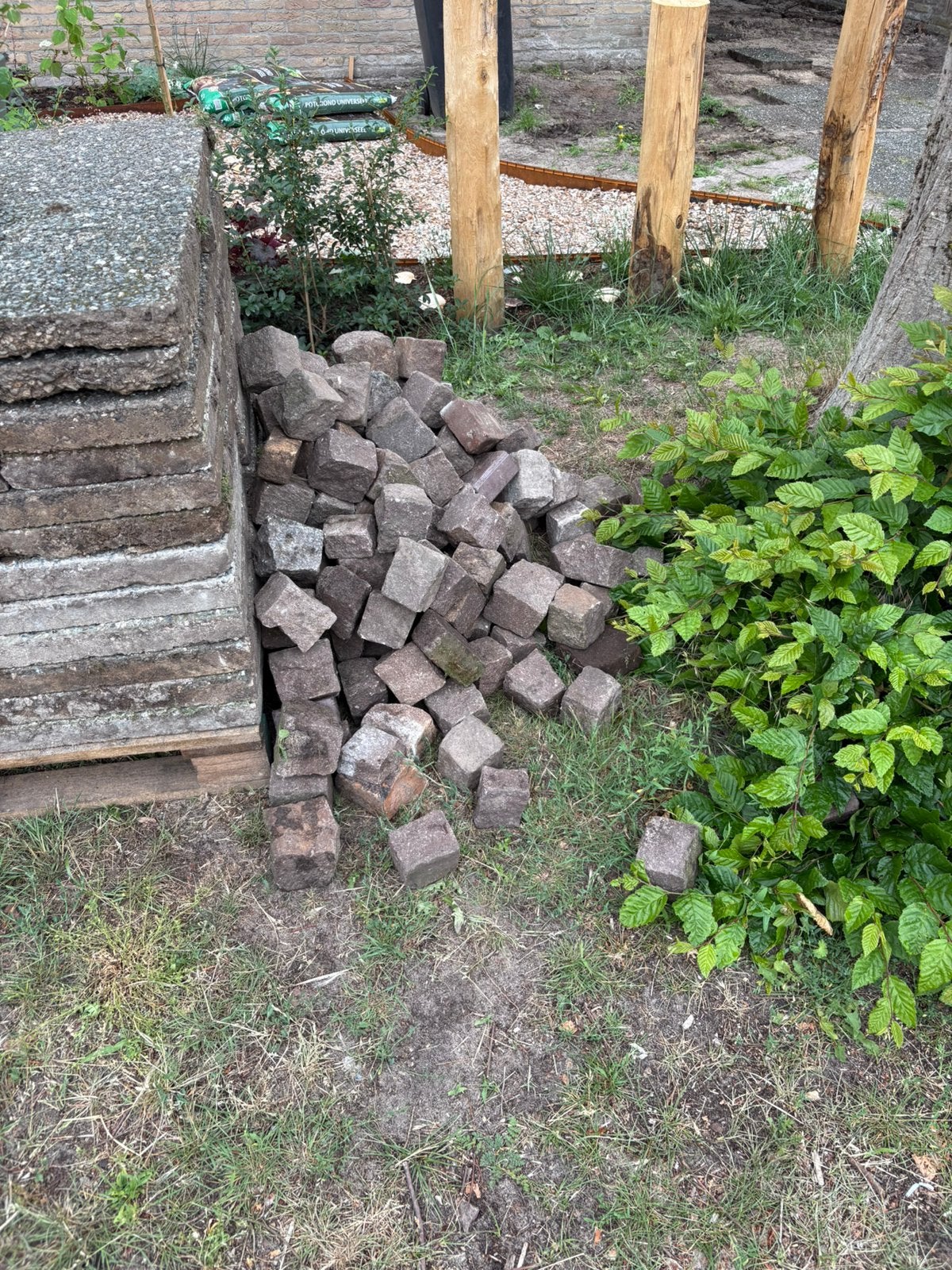 Kasseien, Tuin en Terras, Tegels en Klinkers, Ophalen, Gebruikt, Overige typen, Natuursteen