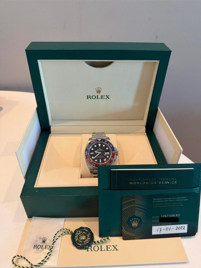 Rolex GMT Master II 126710BLRO *Pepsi*, Ophalen, Zo goed als nieuw, Staal, Rolex