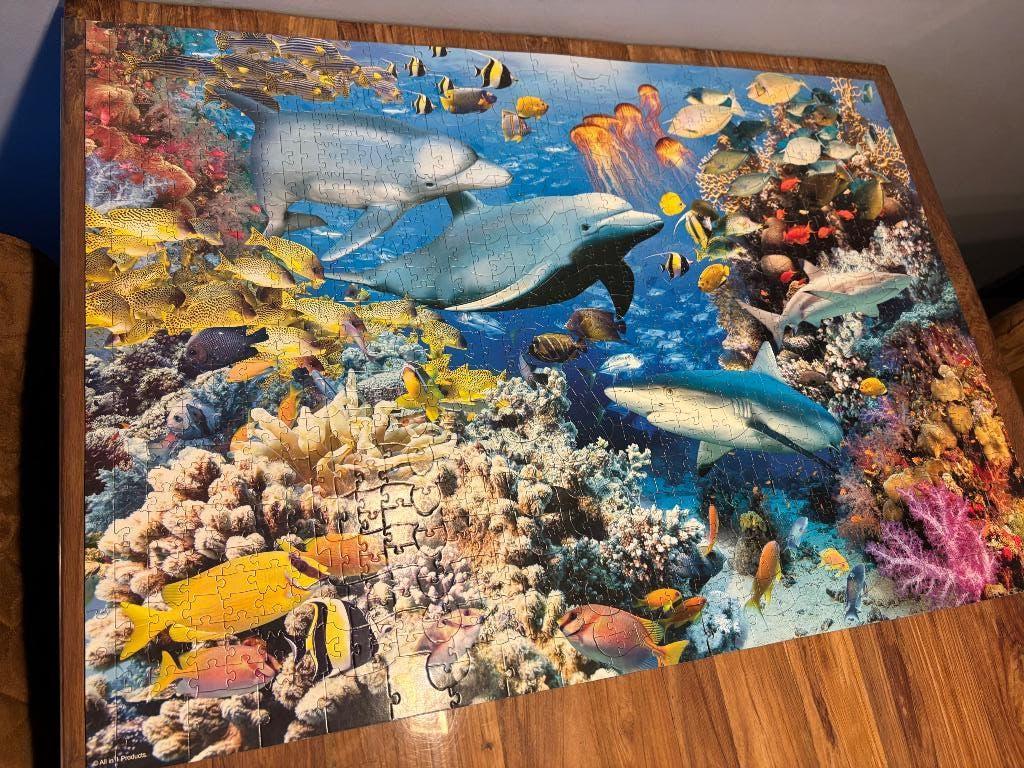 Dolfijnenpuzzel, Ophalen of Verzenden, 500 t/m 1500 stukjes, Gebruikt, Legpuzzel