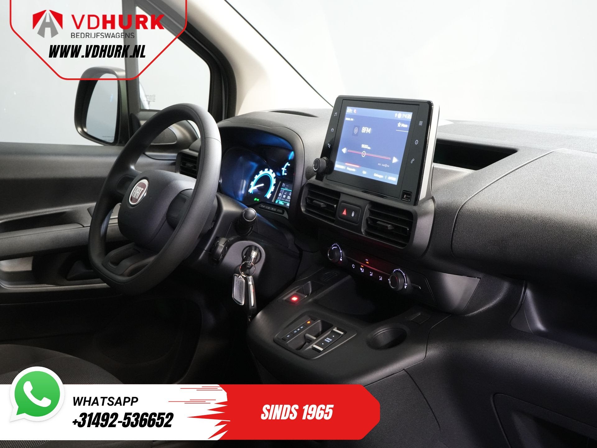 Fiat E-Doblò L2 50 kWh 285 WLTP Carplay/ Snellader/ Camera/, 1816 kg, Wit, Origineel Nederlands, 450 min
