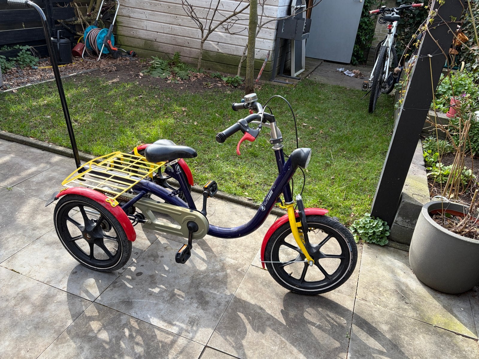 Van Raam Mini: kinder driewieler, Ophalen, Gebruikt, Velgrem, Duwstang