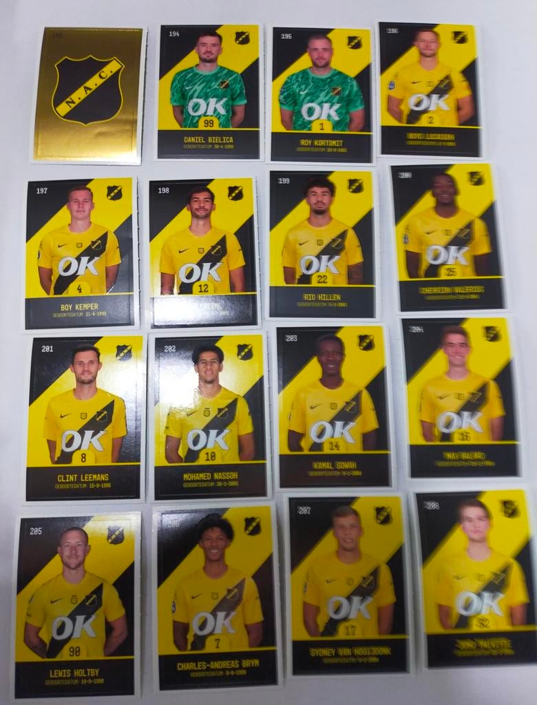 NAC Breda voetbalplaatjes, Ophalen of Verzenden, NAC Breda, Poster, Plaatje of Sticker