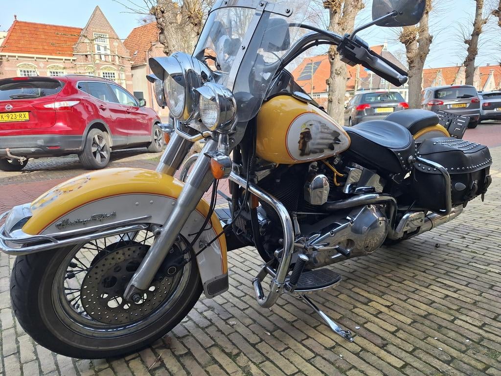 Mooie en complete Harley Davidson Heritage Softail, 1994, Motoren, 2 cilinders, Occasion, 1340 cc, Motorrijbewijs A