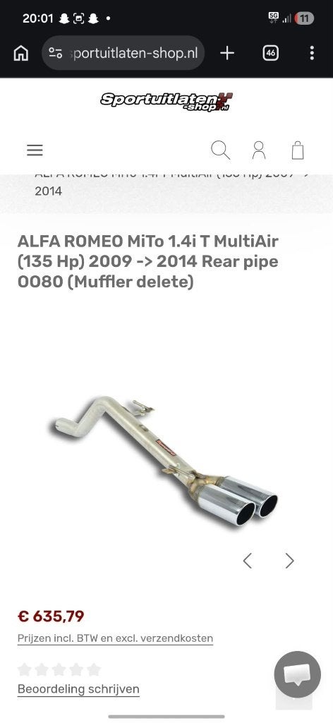 Foto 2 van Supersprint Rear pipe Mito