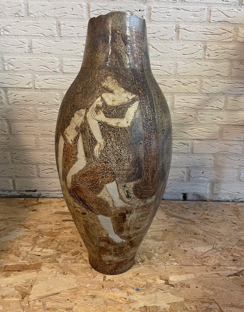 Vaas keramiek Atelier Terraco “De Draak” Beesel, Antiek en Kunst, Ophalen of Verzenden