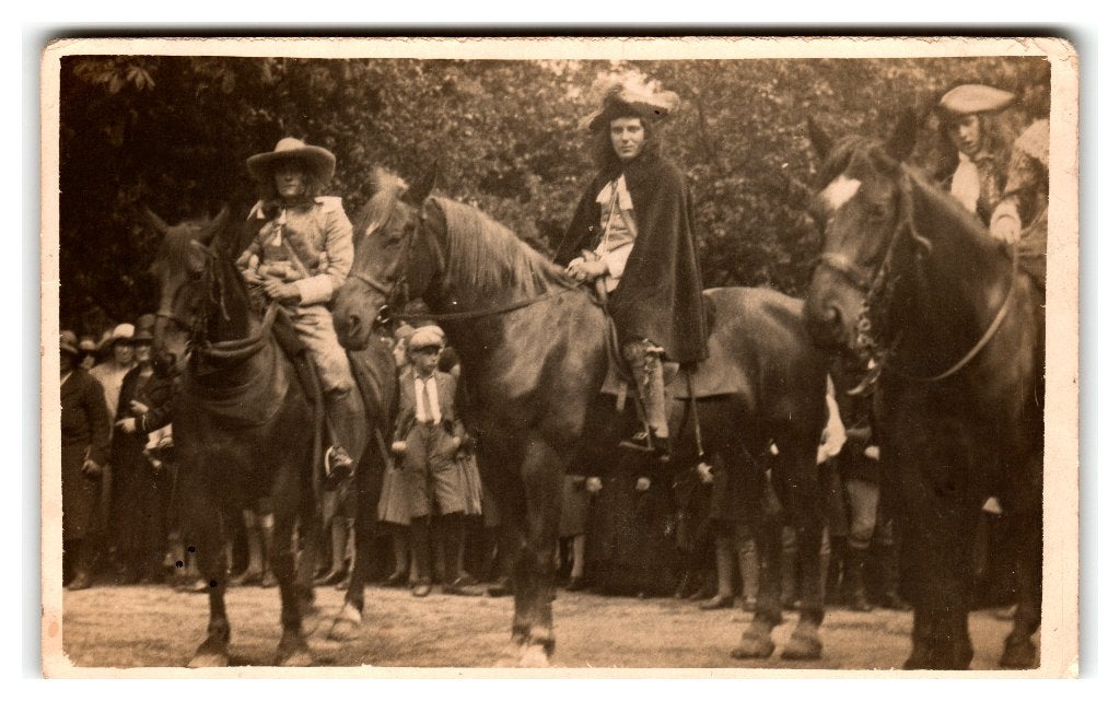 Delft, Lustrumfeesten. Ruiters te paard, Verzenden, Voor 1920, Ongelopen, Zuid-Holland