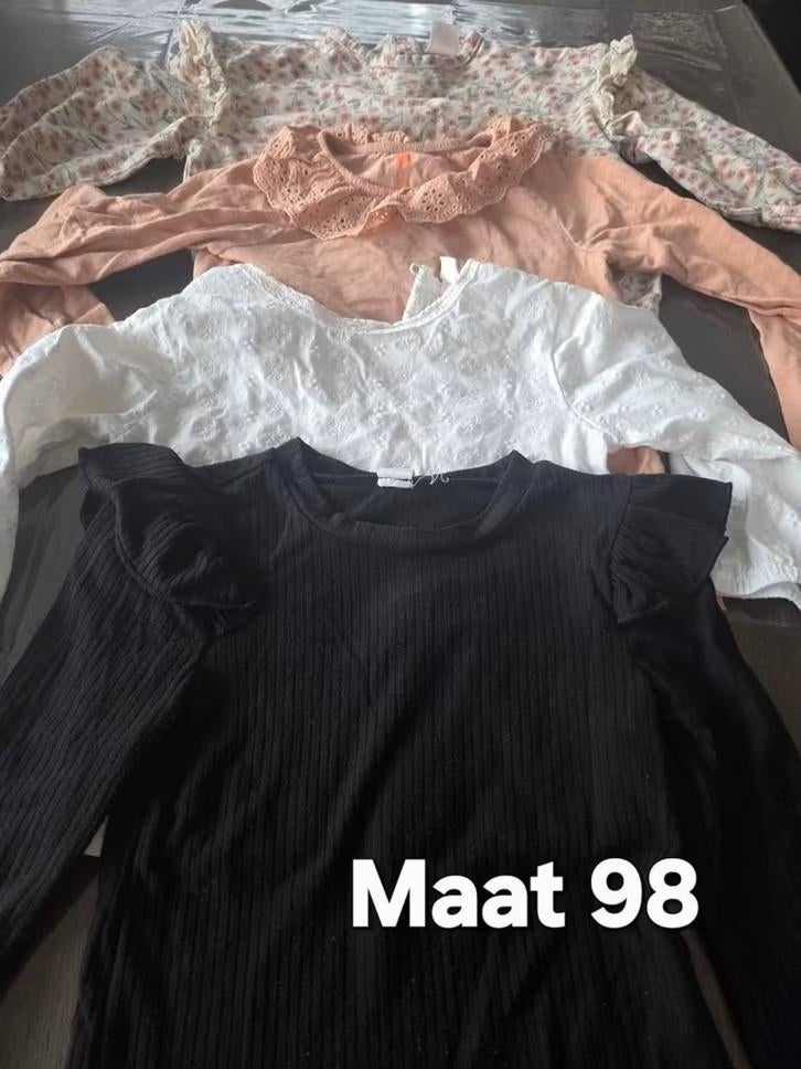 Leuke shirts met lange mouw maat 98, Kinderen en Baby's, Kinderkleding | Maat 98, Gebruikt, Meisje, Ophalen of Verzenden, Shirt of Longsleeve