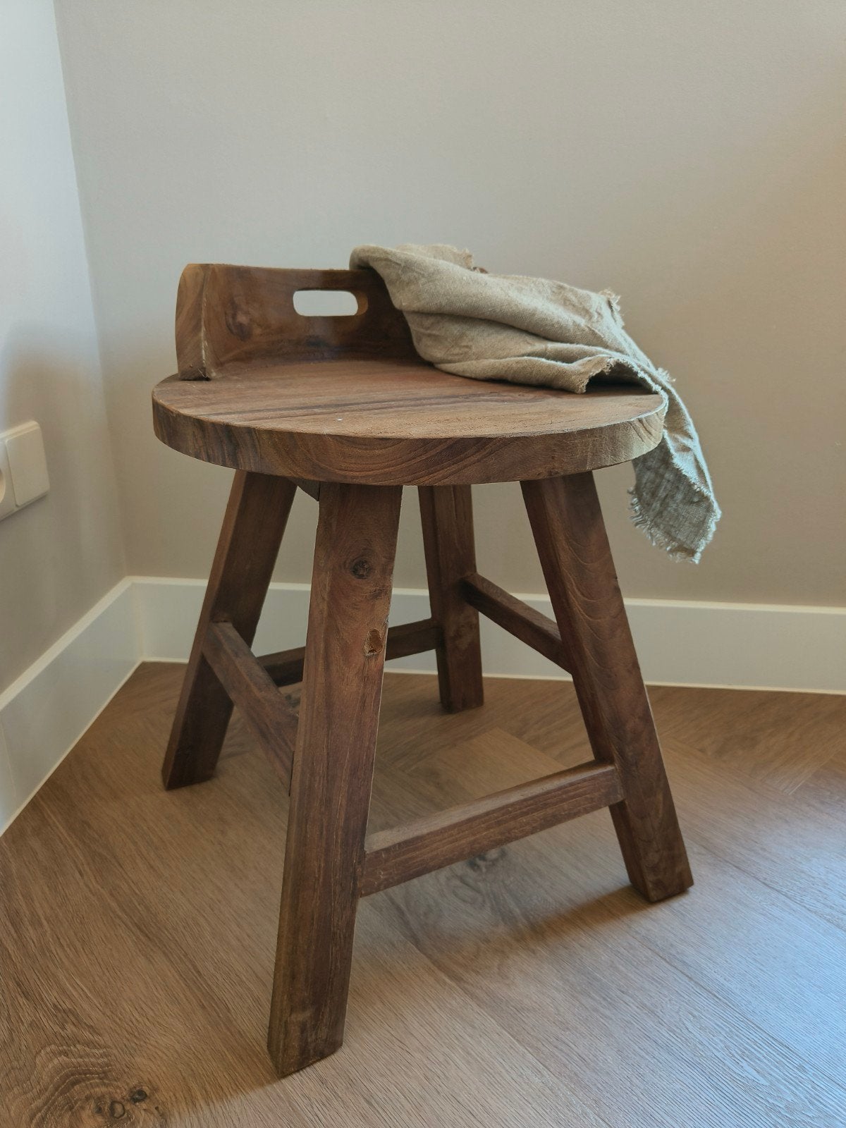 Houten krukje, Ophalen of Verzenden, Nieuw, Hout