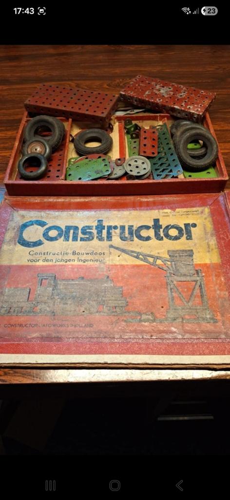 Vintage Constructor Bouwdoos - Constructie Speelgoed, Ophalen of Verzenden, Gebruikt, Overige merken