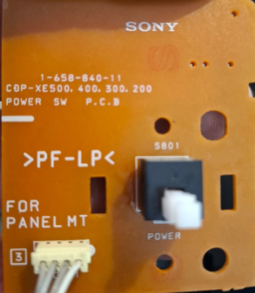 Gezocht power switch van SONY CDP-XE500, Verzenden, Gebruikt, Sony