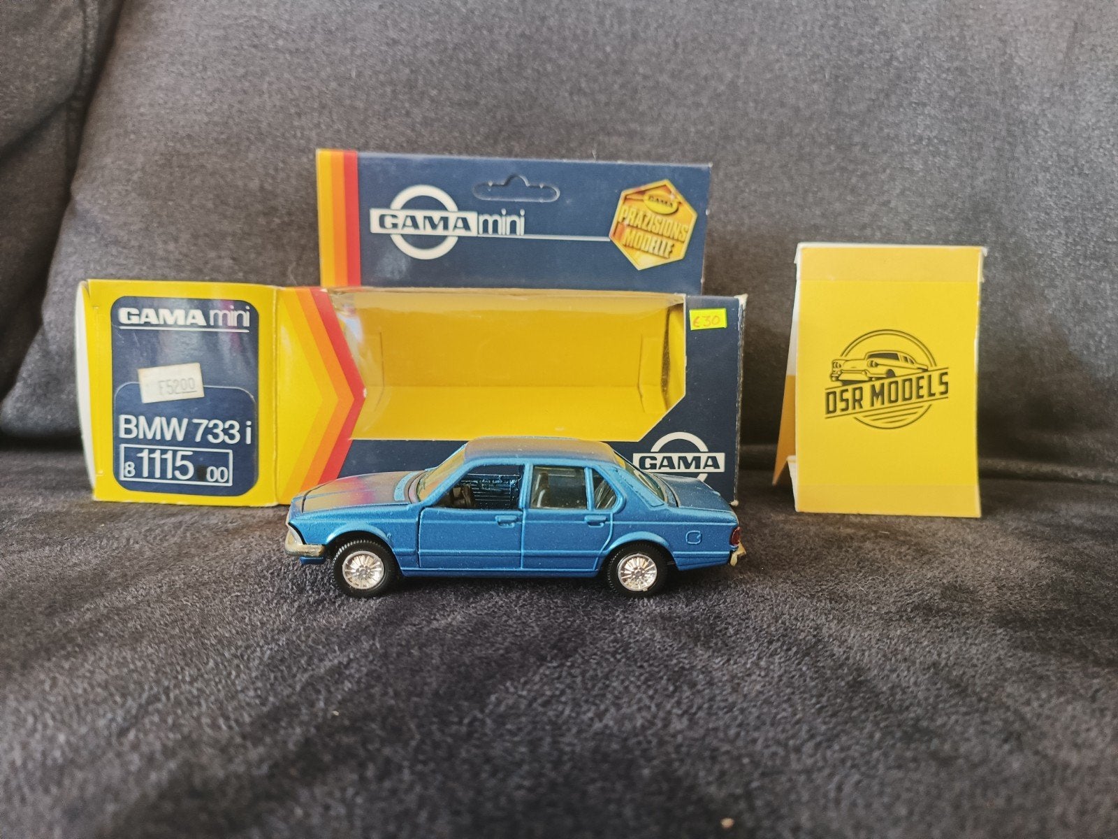 Gama Mini 1:43 BMW 733i - Blauw, Auto, Gama Mini, Onbekend, Ophalen of Verzenden