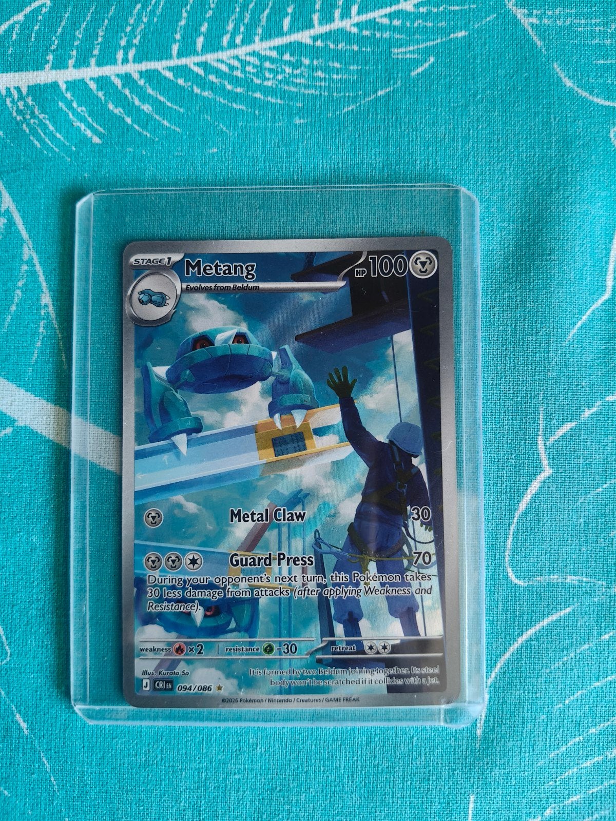 Metang Pokémon Kaart - Chaos rising, Ophalen of Verzenden, Zo goed als nieuw, Losse kaart