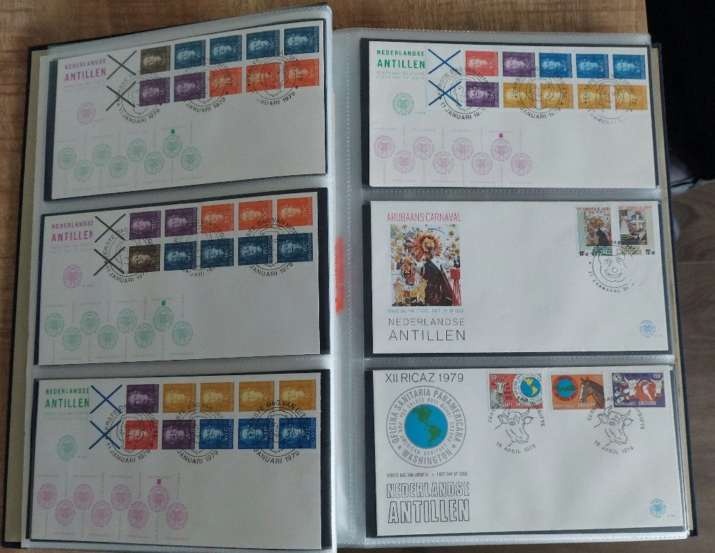 Ned. Antillen 1e dag envelop E118 tm E160, jaar 1979 tm 1983, Postzegels en Munten, Postzegels | Eerstedagenveloppen, Onbeschreven
