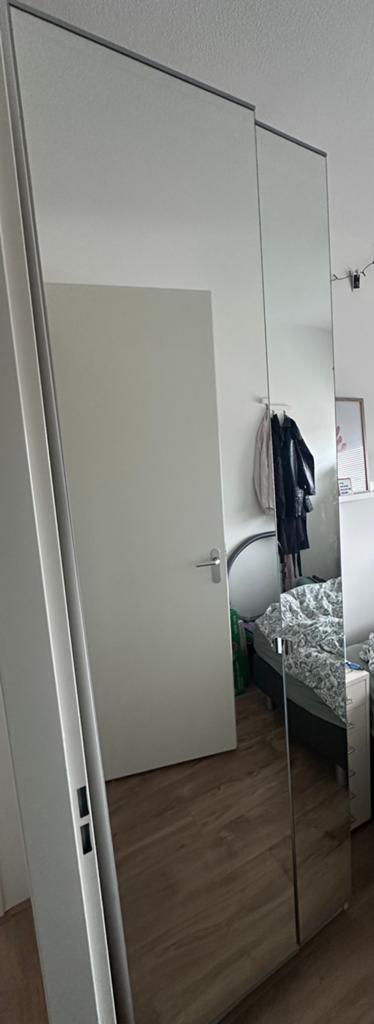 Losse Pax spiegeldeuren met scharnieren, Huis en Inrichting, Kasten | Kledingkasten, Ophalen, 200 cm of meer, 50 tot 100 cm, Zo goed als nieuw