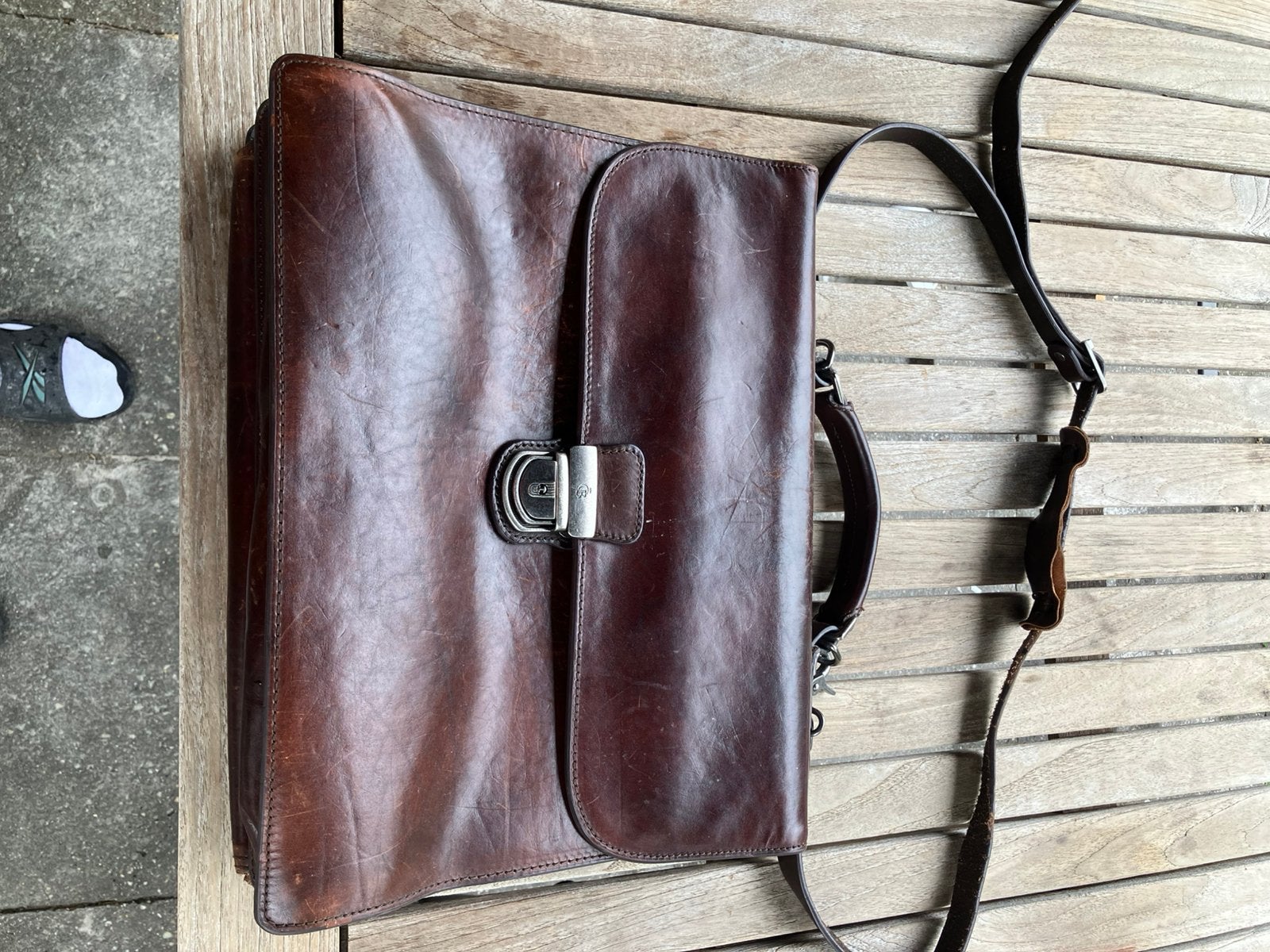 Castelijn en Beerens aktetas met laptopvak in kleur cognac, Gebruikt, Tabletvak, Aktetas, Ophalen of Verzenden