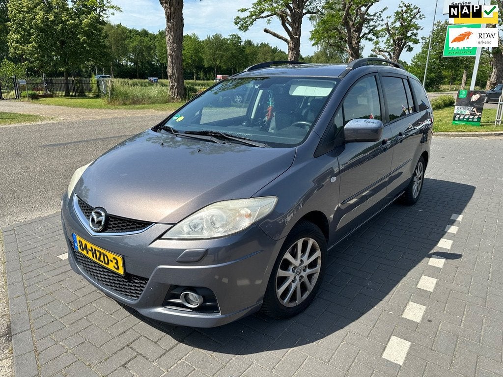 Mazda 5 1.8 AIRCO KOUD/RIJDT SUPER/LEER/7PERSOONS/APK 7-2027, Auto's, Mazda, Bedrijf, Te koop, ABS, Achteruitrijcamera, Airbags